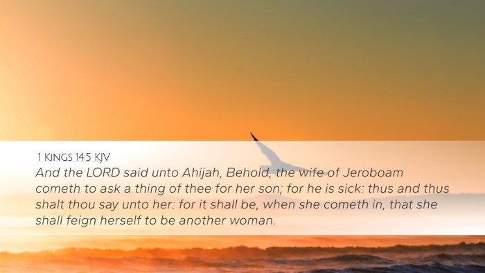 1 Kings 14:5 KJV Bible Verse Image