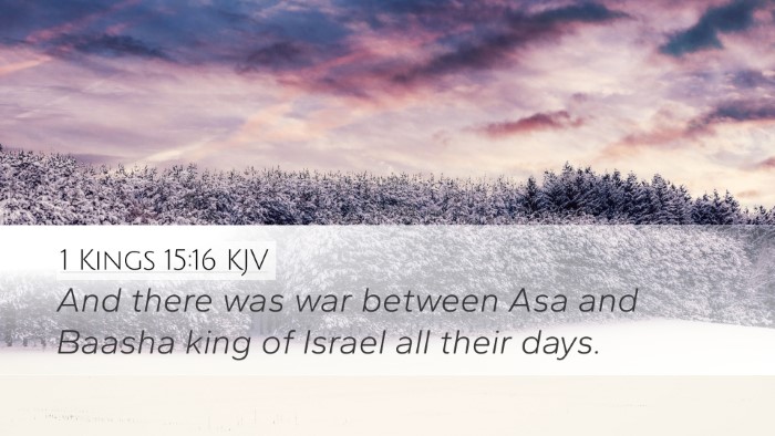 1 Kings 15:16 KJV Bible Verse Image