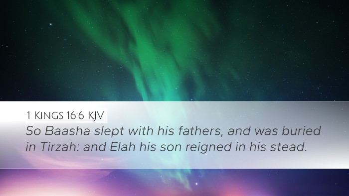 1 Kings 16:6 KJV Bible Verse Image