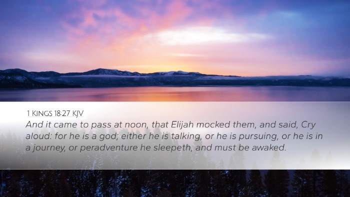 1 Kings 18:27 KJV Bible Verse Image