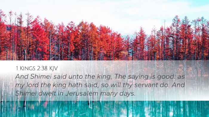1 Kings 2:38 KJV Desktop Wallpaper - And Shimei said unto the king, The saying is - Desktop Bible Verse Wallpaper