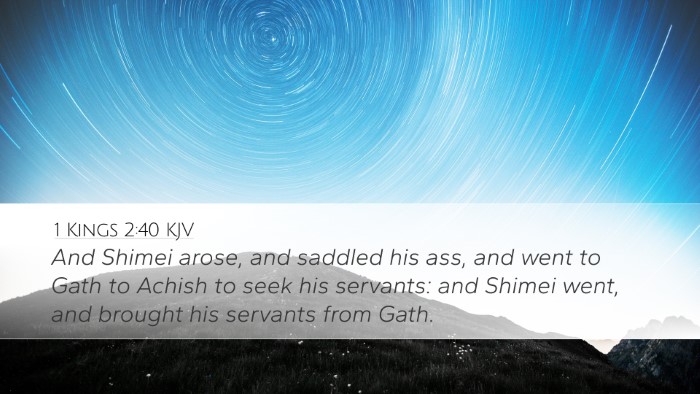 1 Kings 2:40 KJV Desktop Wallpaper - And Shimei arose, and saddled his ass, and went - Desktop Bible Verse Wallpaper