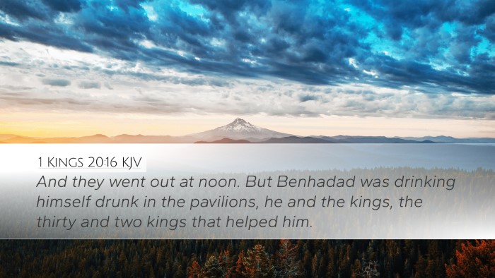 1 Kings 20:16 KJV Bible Verse Image