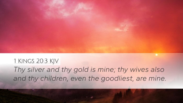 1 Kings 20:3 KJV Bible Verse Image