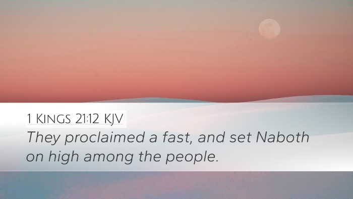 1 Kings 21:12 KJV Bible Verse Image