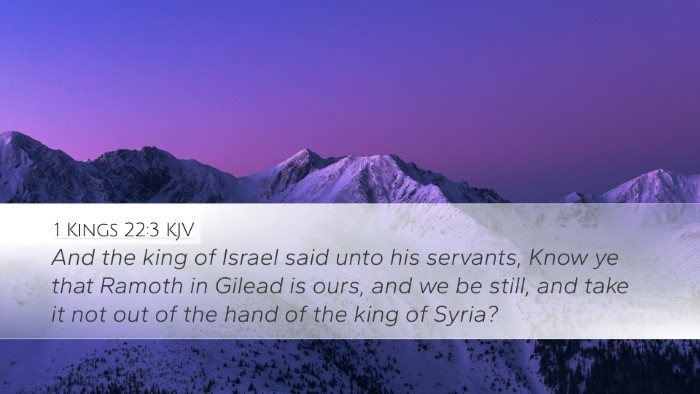 1 Kings 22:3 KJV Bible Verse Image