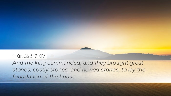 1 Kings 5:17 KJV Bible Verse Image