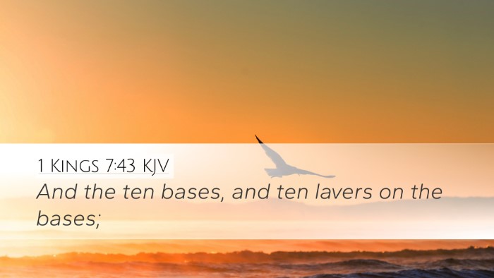 1 Kings 7:43 KJV Desktop Wallpaper - And the ten bases, and ten lavers on the - Desktop Bible Verse Wallpaper