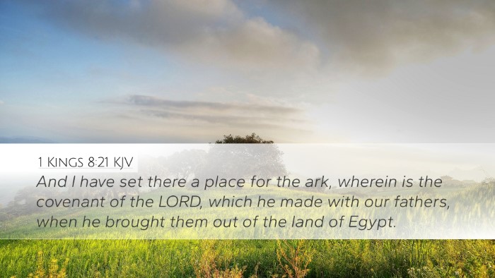 1 Kings 8:21 KJV Bible Verse Image