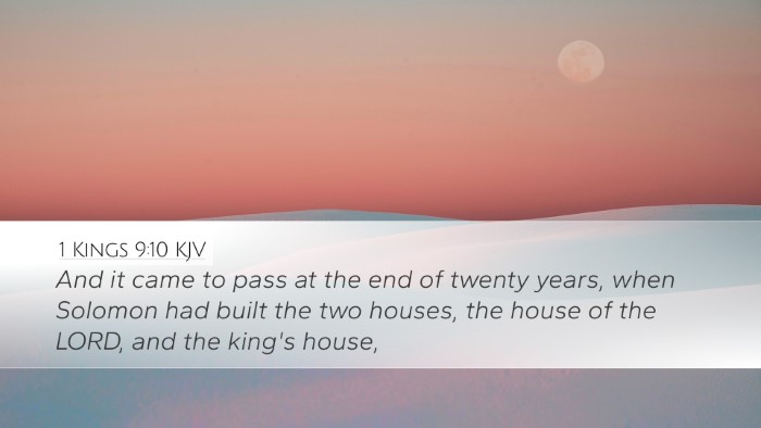 1 Kings 9:10 KJV Bible Verse Image