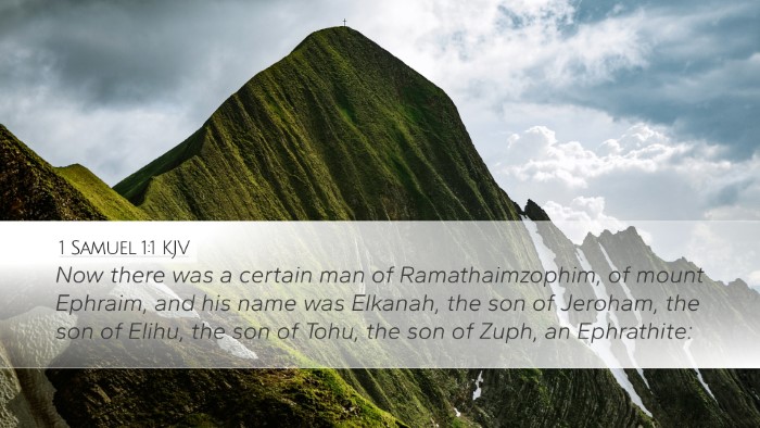 1 Samuel 1:1 KJV Desktop Wallpaper - Now there was a certain man of Ramathaimzophim, - Desktop Bible Verse Wallpaper