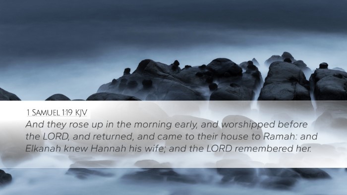 1 Samuel 1:19 KJV Bible Verse Image