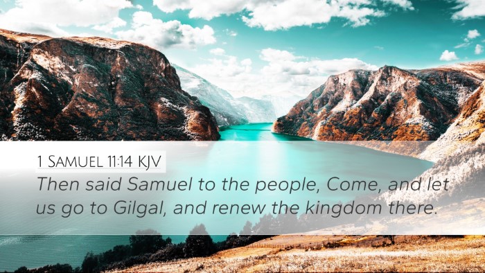 1 Samuel 11:14 KJV Bible Verse Image