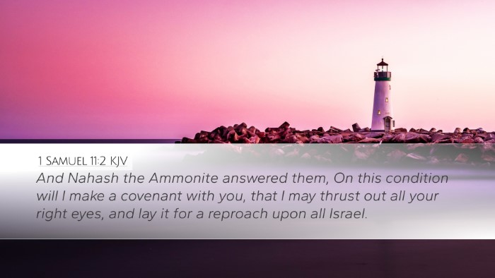 1 Samuel 11:2 KJV Bible Verse Image