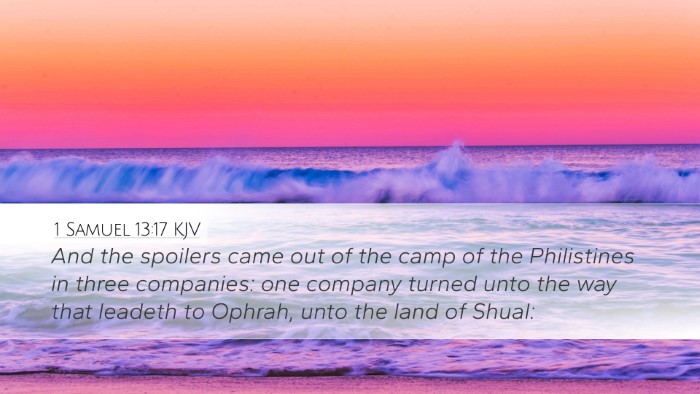 1 Samuel 13:17 KJV Bible Verse Image