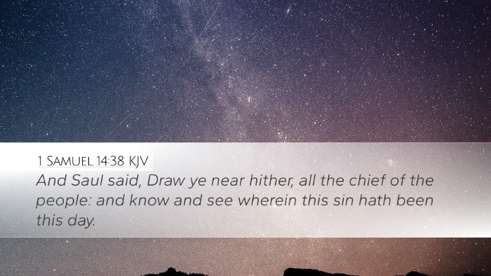 1 Samuel 14:38 KJV Bible Verse Image