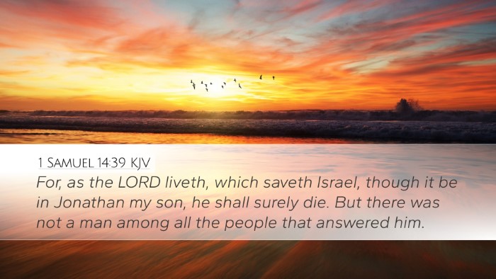 1 Samuel 14:39 KJV Bible Verse Image