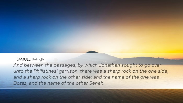 1 Samuel 14:4 KJV Desktop Wallpaper - And between the passages, by which Jonathan - Desktop Bible Verse Wallpaper
