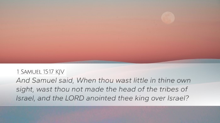 1 Samuel 15:17 KJV Bible Verse Image