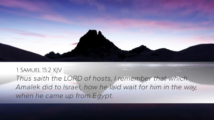 1 Samuel 15:2 KJV Bible Verse Image