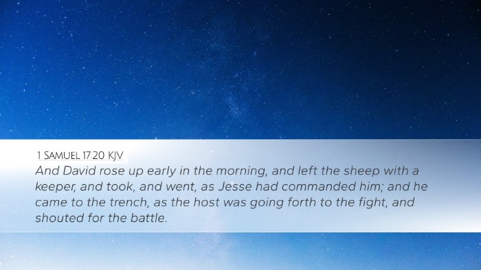 1 Samuel 17:20 KJV Bible Verse Image