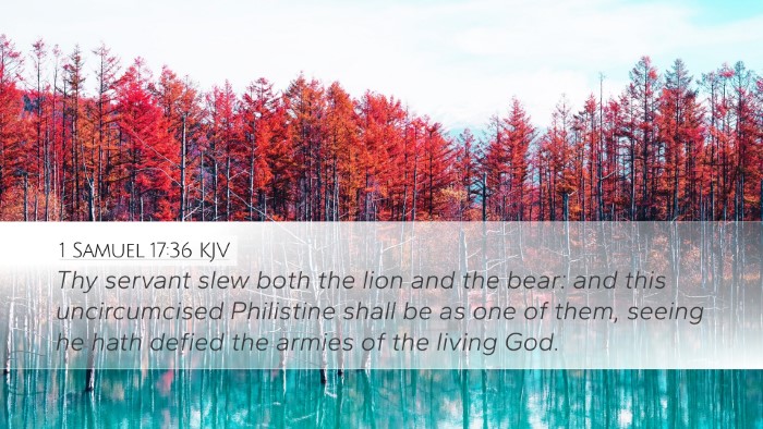 1 Samuel 17:36 KJV Bible Verse Image