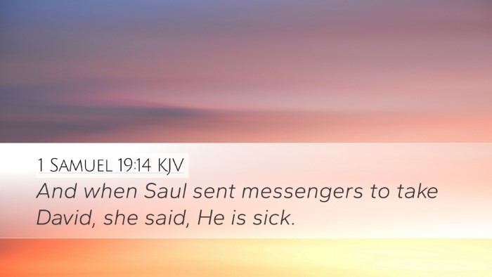 1 Samuel 19:14 KJV Bible Verse Image
