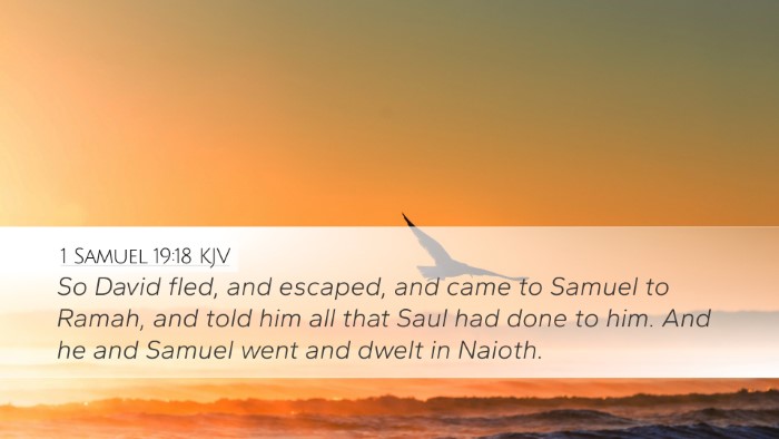 1 Samuel 19:18 KJV Bible Verse Image