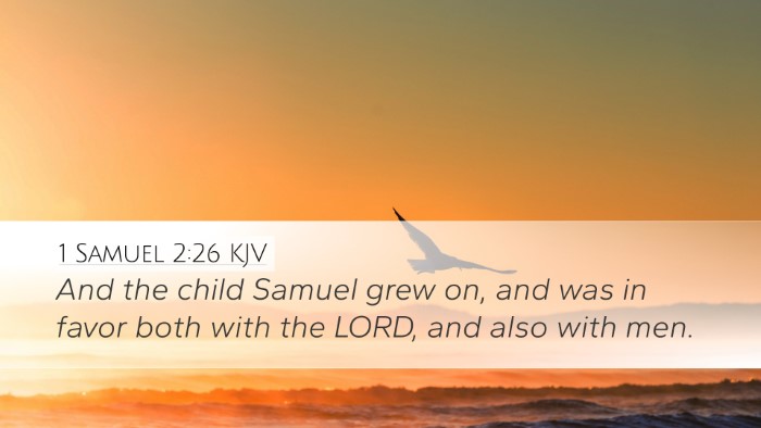 1 Samuel 2:26 KJV Bible Verse Image