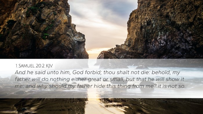 1 Samuel 20:2 KJV Bible Verse Image