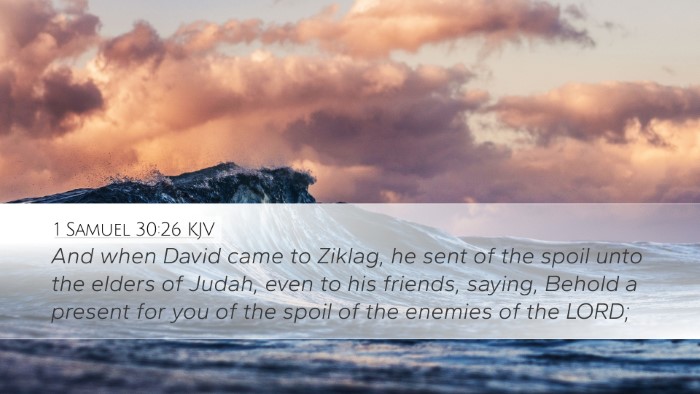 1 Samuel 30:26 KJV Bible Verse Image