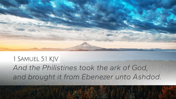 1 Samuel 5:1 KJV Bible Verse Image