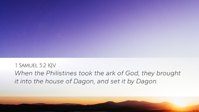 1 Samuel 5:2 KJV Desktop Wallpaper - When the Philistines took the ark of God, they - Desktop Bible Verse Wallpaper
