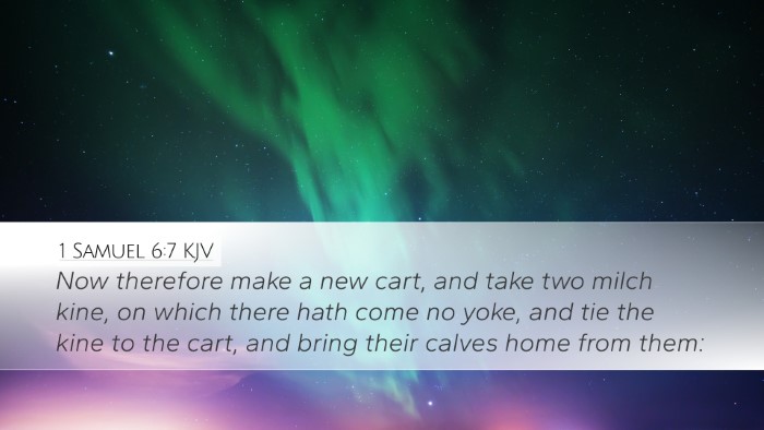 1 Samuel 6:7 KJV Bible Verse Image