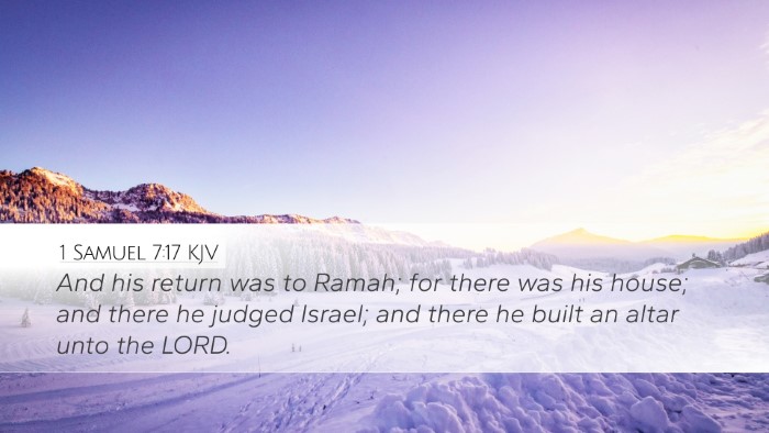 1 Samuel 7:17 KJV Bible Verse Image