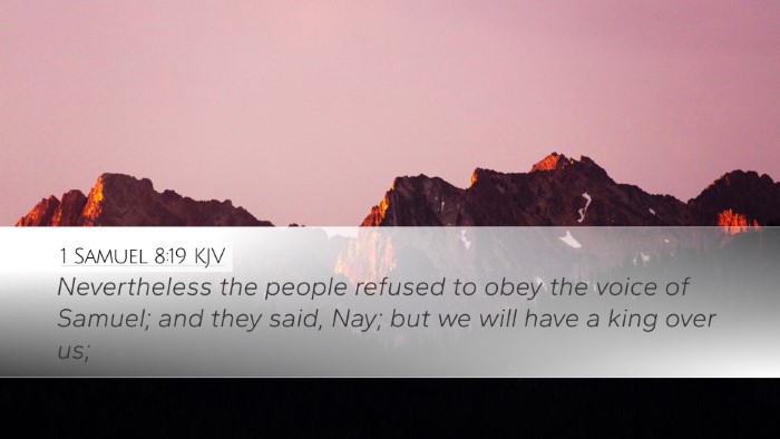 1 Samuel 8:19 KJV Bible Verse Image