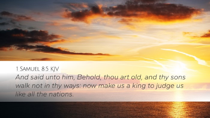 1 Samuel 8:5 KJV Bible Verse Image