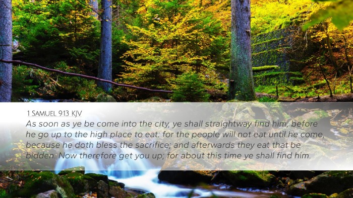 1 Samuel 9:13 KJV Desktop Wallpaper - As soon as ye be come into the city, ye shall - Desktop Bible Verse Wallpaper