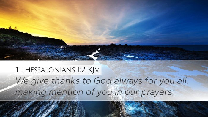 1 Thessalonians 1:2 KJV Bible Verse Image