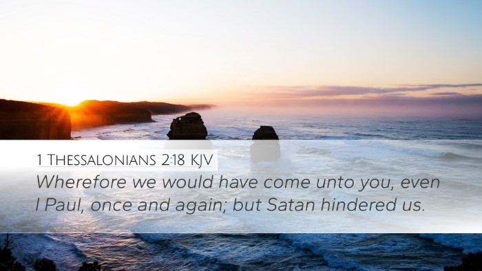 1 Thessalonians 2:18 KJV Bible Verse Image