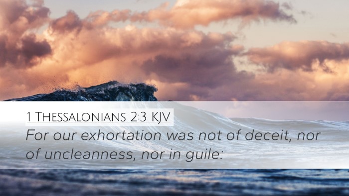 1 Thessalonians 2:3 KJV Bible Verse Image