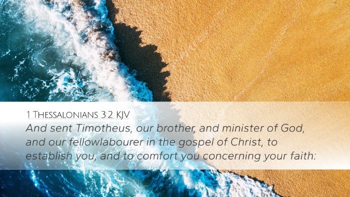 1 Thessalonians 3:2 KJV Bible Verse Image