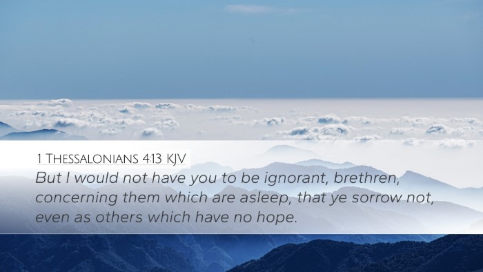 1 Thessalonians 4:13 KJV Bible Verse Image