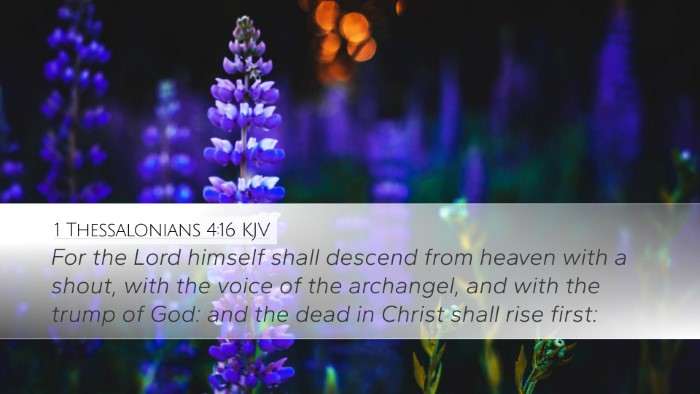 1 Thessalonians 4:16 KJV Bible Verse Image