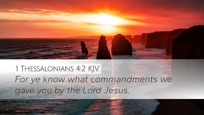 1 Thessalonians 4:2 KJV Bible Verse Image