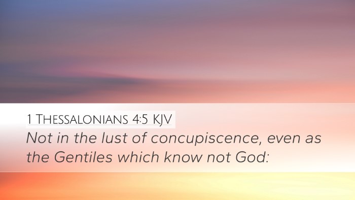 1 Thessalonians 4:5 KJV Bible Verse Image