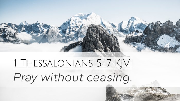 1 Thessalonians 5:17 KJV Bible Verse Image
