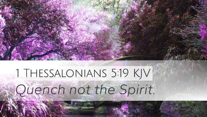1 Thessalonians 5:19 KJV Bible Verse Image