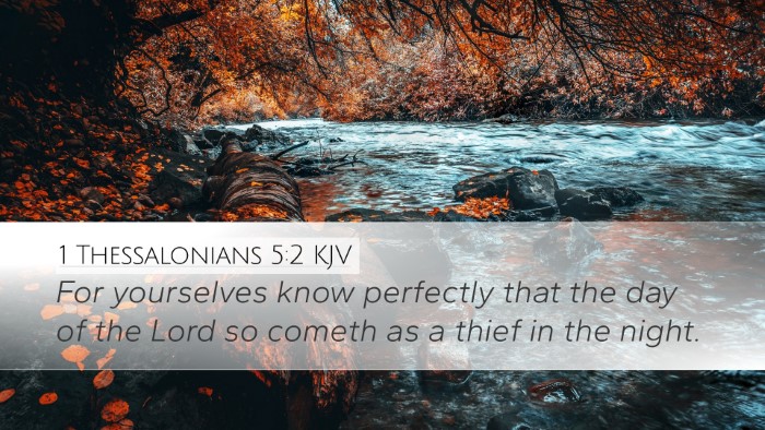 1 Thessalonians 5:2 KJV Bible Verse Image