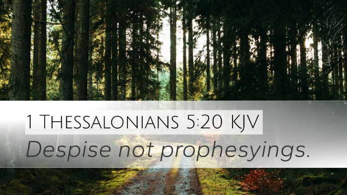 1 Thessalonians 5:20 KJV Bible Verse Image